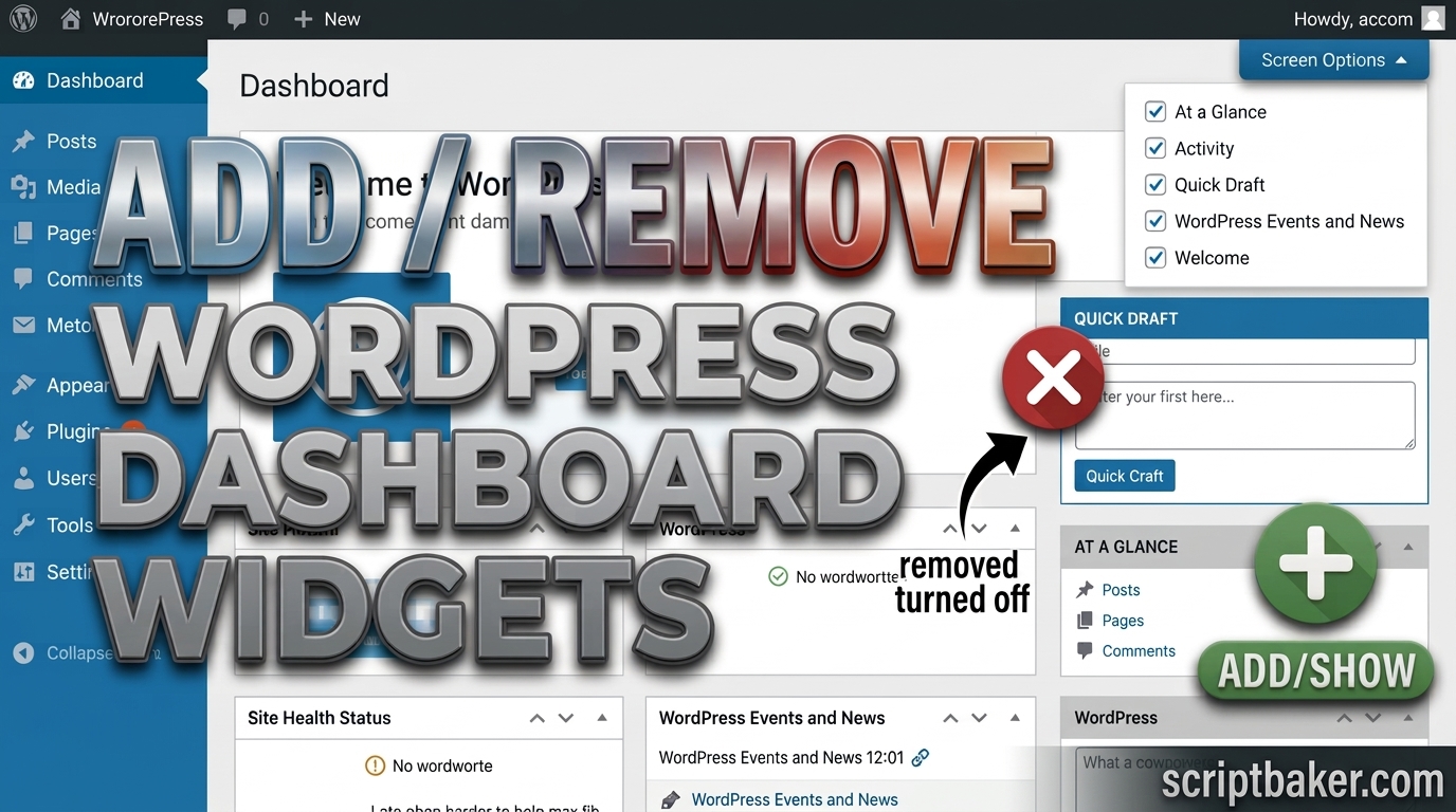 Add remove Wordpress dashboard widgets